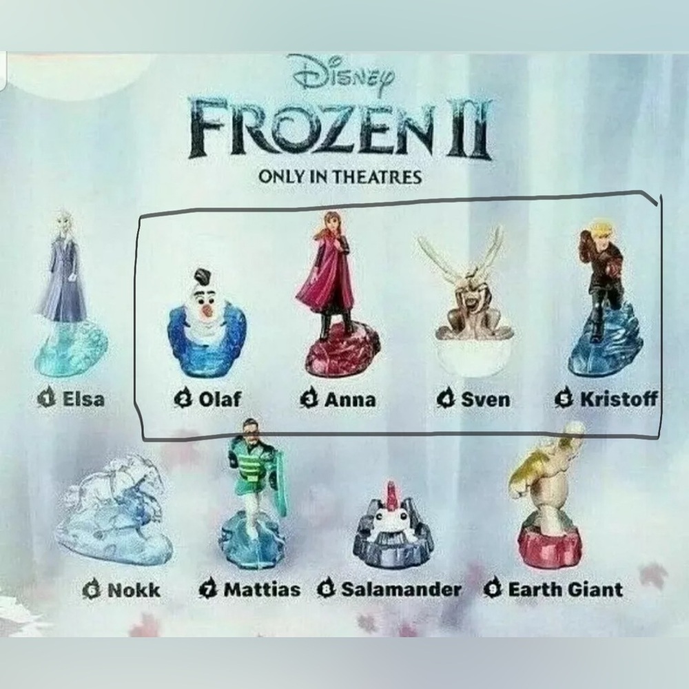 Lot of 4 Disney Frozen 2 McDonald’s Happy Meal Toy